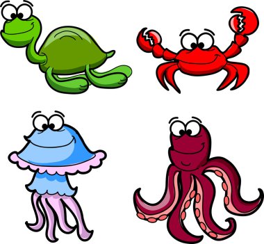 farklı sevimli hayvanlar vektör kümesi