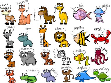 büyük dizi karikatür hayvanlar