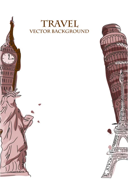 Travel vector background — Stock Vector
