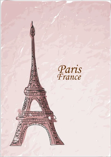 Путешествие в Париж, векторный фон — стоковый вектор
