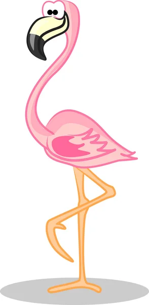 Cartoon flamingo — Stock vektor