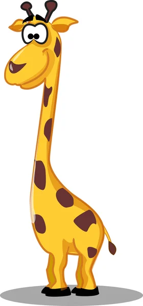 Dibujos animados linda jirafa, vector — Vector de stock