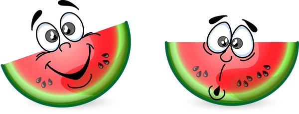 Cartoon watermelon — Stock Vector