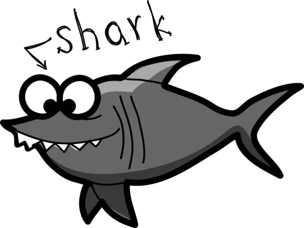 Cartoon shark — Stock Vector