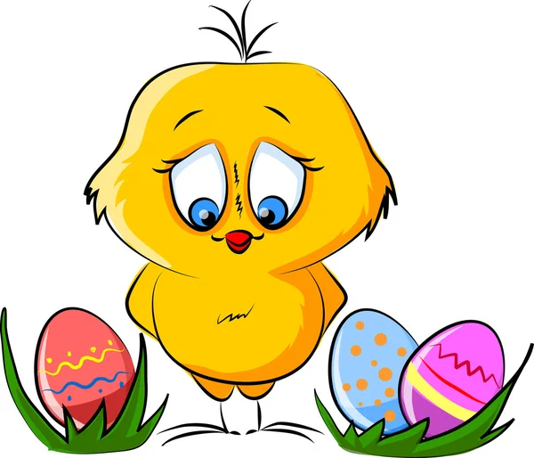 Buona Pasqua, Cartoon Vector Card — Vettoriale Stock