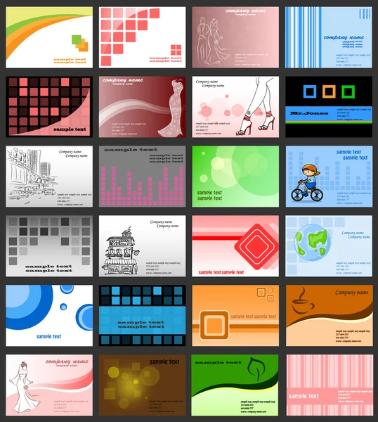 Set con tarjetas de visita — Archivo Imágenes Vectoriales