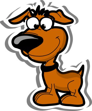 karikatür şirin köpek, vektör