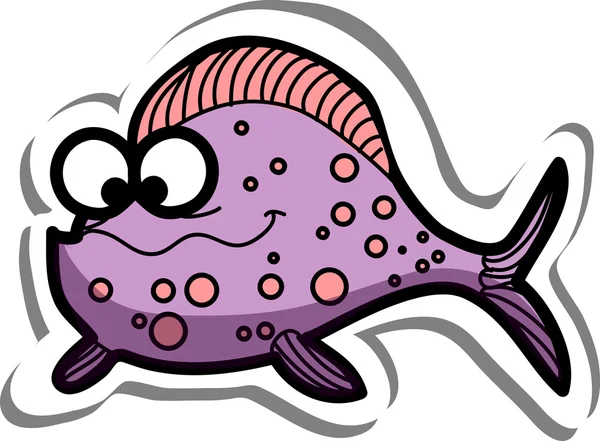 Roztomilá kreslená ryba — Stockový vektor