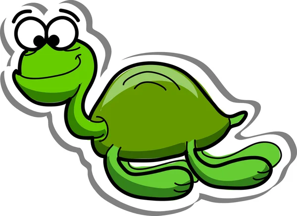 Mignon dessin animé tortue de mer — Image vectorielle