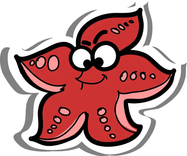 Cute cartoon starfish — Stockvector