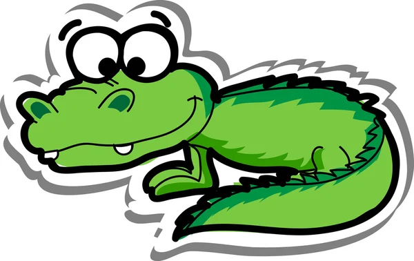 Mignon dessin animé Crocodile — Image vectorielle