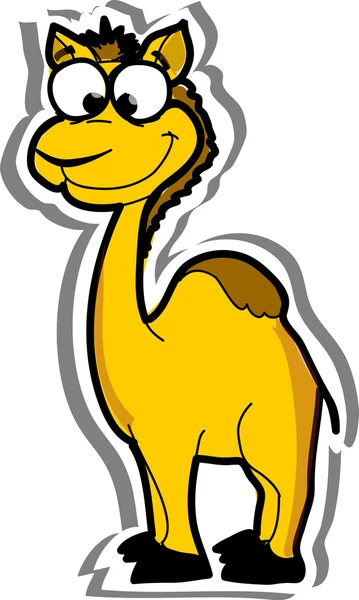 Cartoon cute camel, vector — Stock Vector