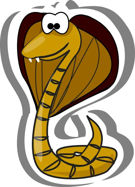 Carino serpente cartone animato — Vettoriale Stock