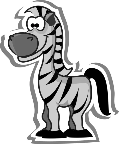 Carino cartone animato zebra — Vettoriale Stock