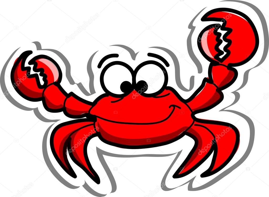 Cute cartoon crab