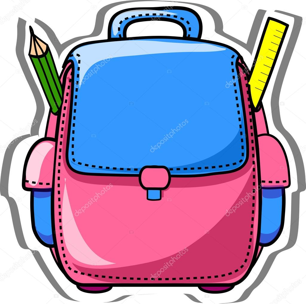 Cartoon school bag Stock Vector by virinaflora 19469075