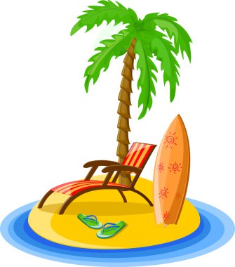 seyahat arka plan, palm, sörf tahtası, parmak arası terlik