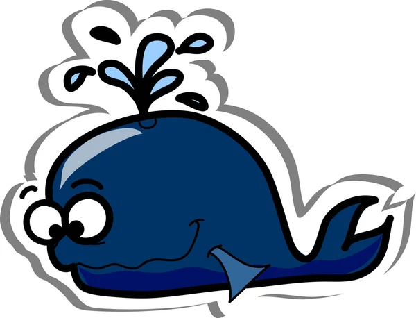 Cartoon fish, sea horse — Stock Vector