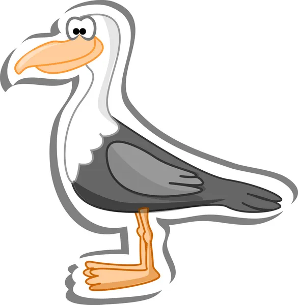 Mouette de bande dessinée — Image vectorielle