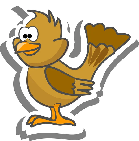 Kreslený vrabec — Stockový vektor