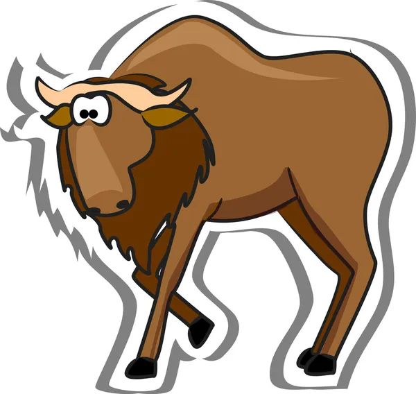 Cartoon musk ox — Stock Vector