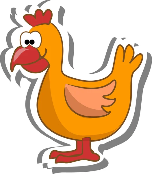 Pollo de dibujos animados — Vector de stock