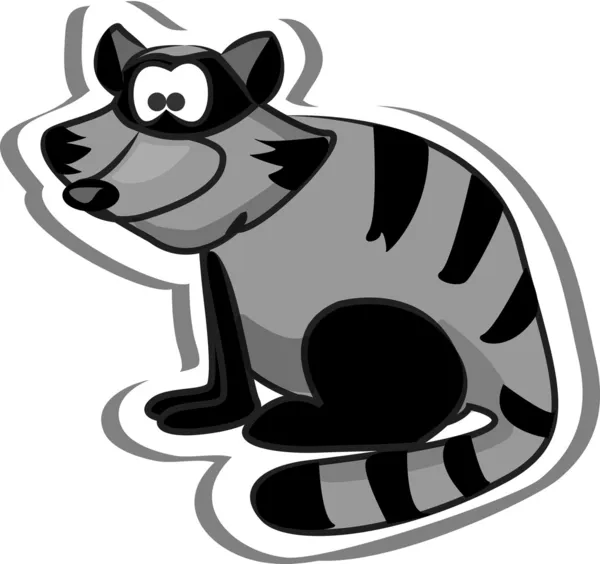 Cute cartoon raccoon — Stock Vector