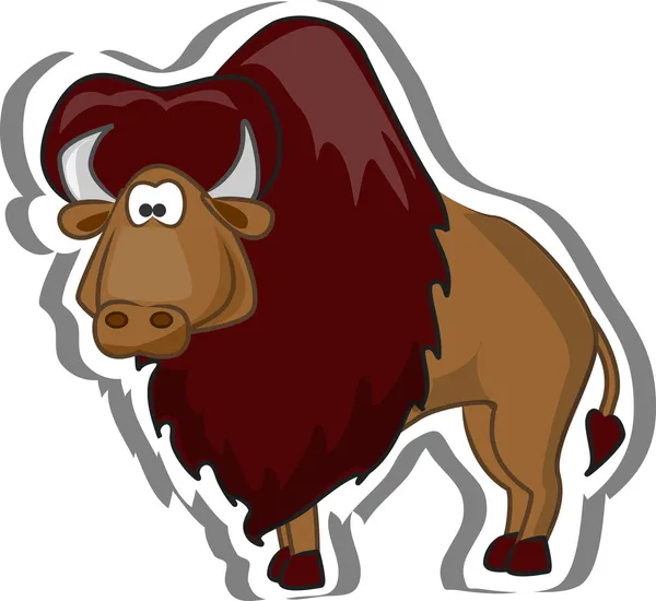 Χαριτωμένο κινούμενα bison — Διανυσματικό Αρχείο
