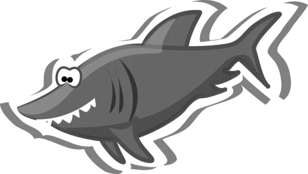 Kreslený žralok — Stockový vektor