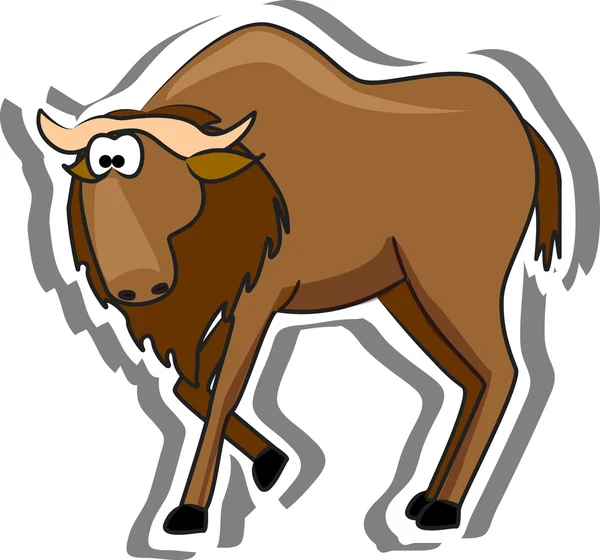 Cartoon musk ox — Stock Vector