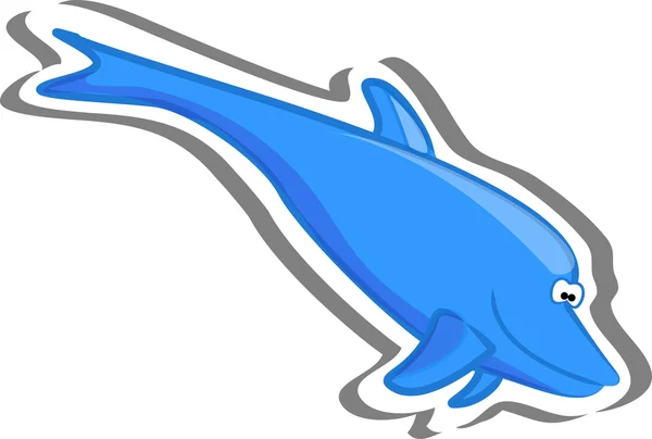 Dessin animé dauphin — Image vectorielle