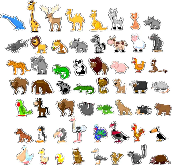 大的动物集 — 图库矢量图片