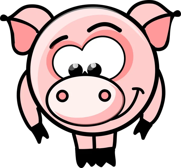 Cartoon vector pig — Stock Vector