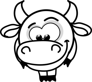 karikatür vektör siyah beyaz domuz