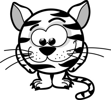 sevimli aslan karikatür, vektör