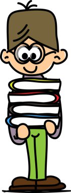 sevimli çizgi mutlu çocuk