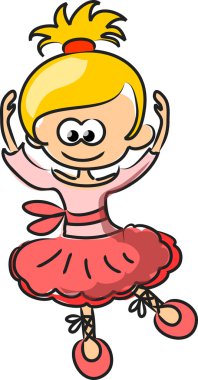 mutlu sevimli çizgi kız