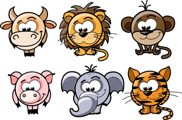 Cartoon vector dieren — Stockvector