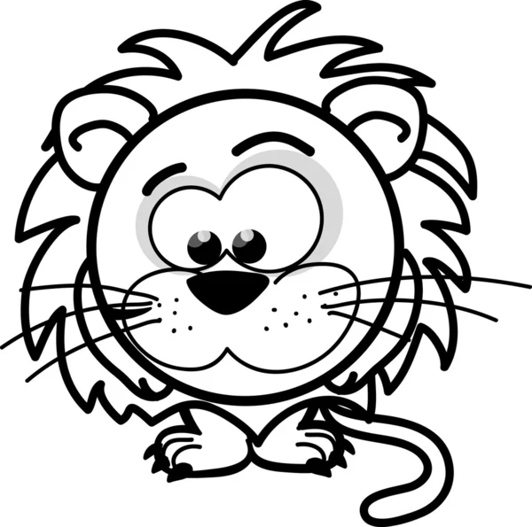 かわいいライオンの漫画、ベクトル — ストックベクタ