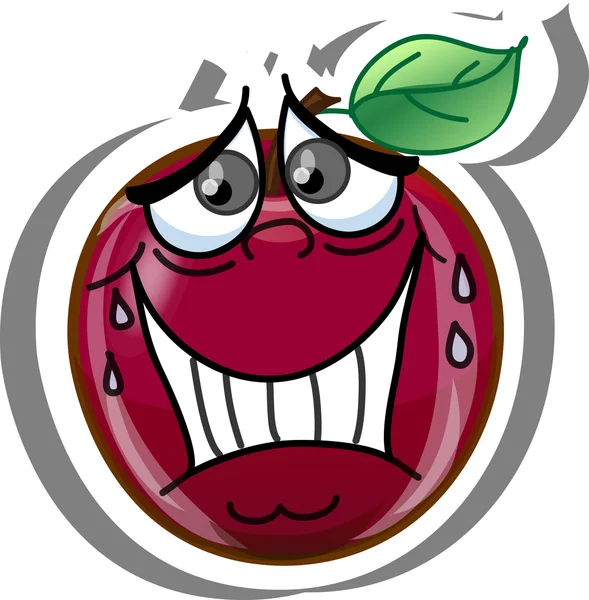 Manzana de dibujos animados — Vector de stock