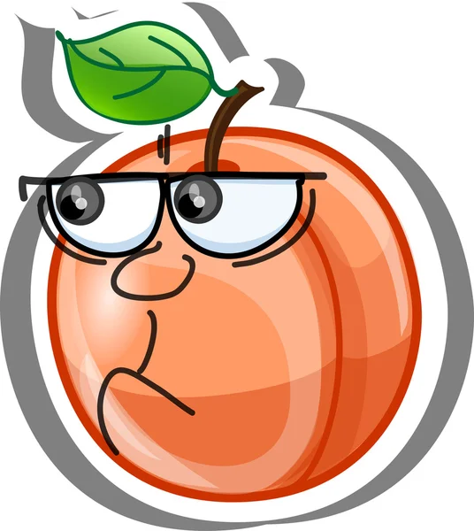 Cartoon peach — Stock Vector
