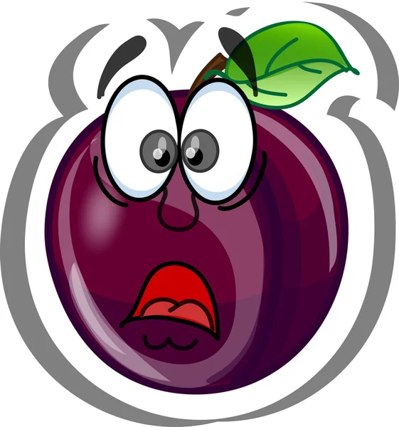 Cartoon plum — Stock Vector