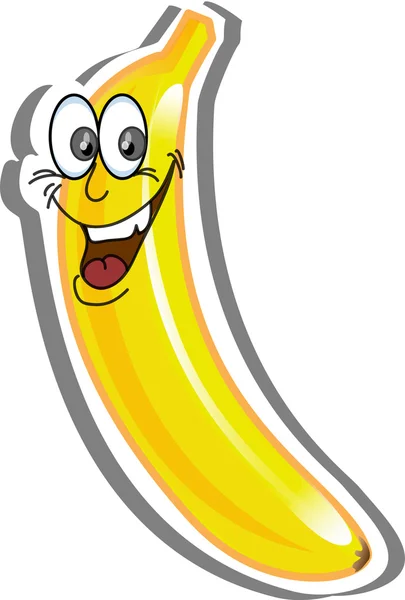 Banano de dibujos animados — Vector de stock