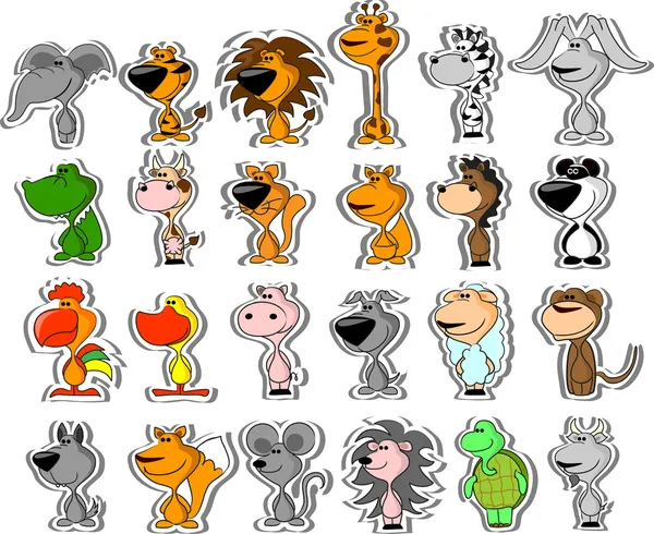 Animales de dibujos animados — Vector de stock