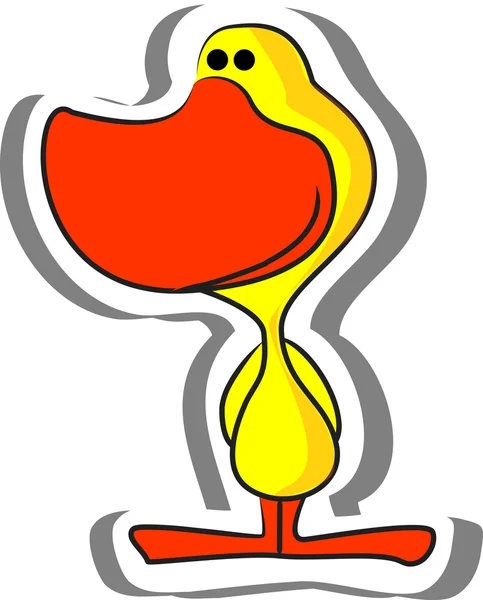 Cartoon duck — Stock Vector