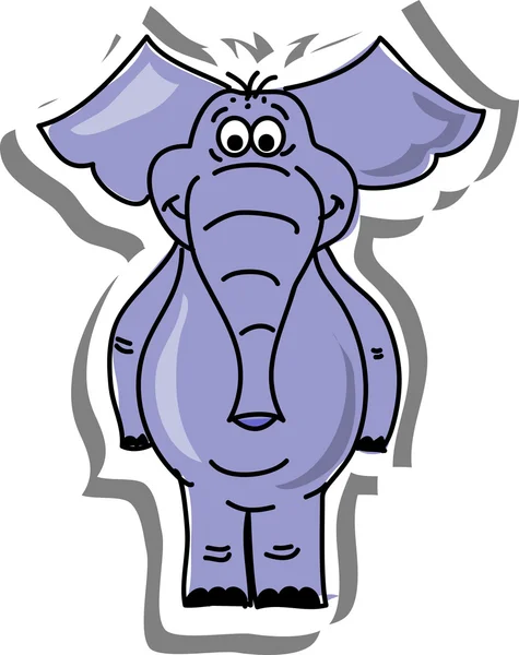 Elefante de dibujos animados — Vector de stock