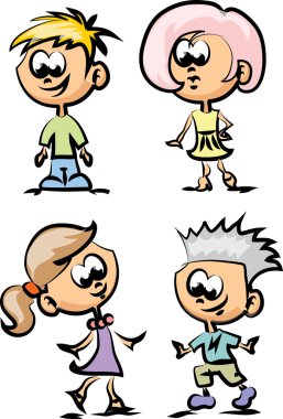 mutlu çizgi film çocuklar