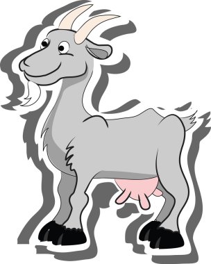 bir çiftlikte yaşayan vektör keçi