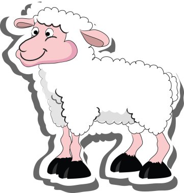 vektör koyun, bir çiftlikte yaşayan