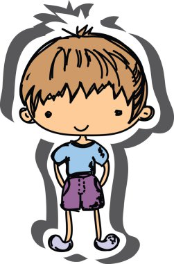 Karikatür Çizim şirin çocuk